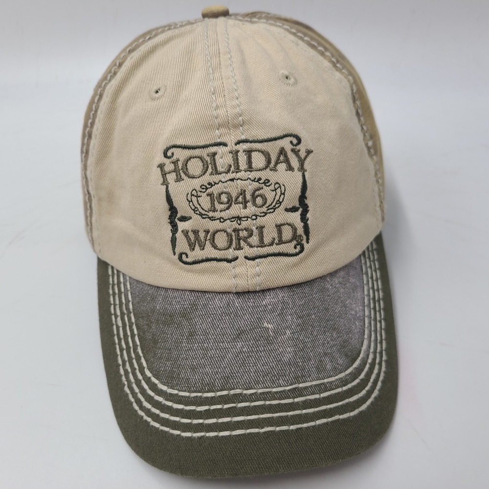 Holiday World Hat Adjustable Distressed Theme Park 1946 Santa Claus Indiana Men